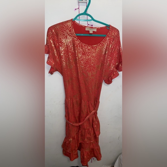 Metallic Foil Sangria Michael Kors Dress! Brand new! $139 retail! - Picture 2 of 5